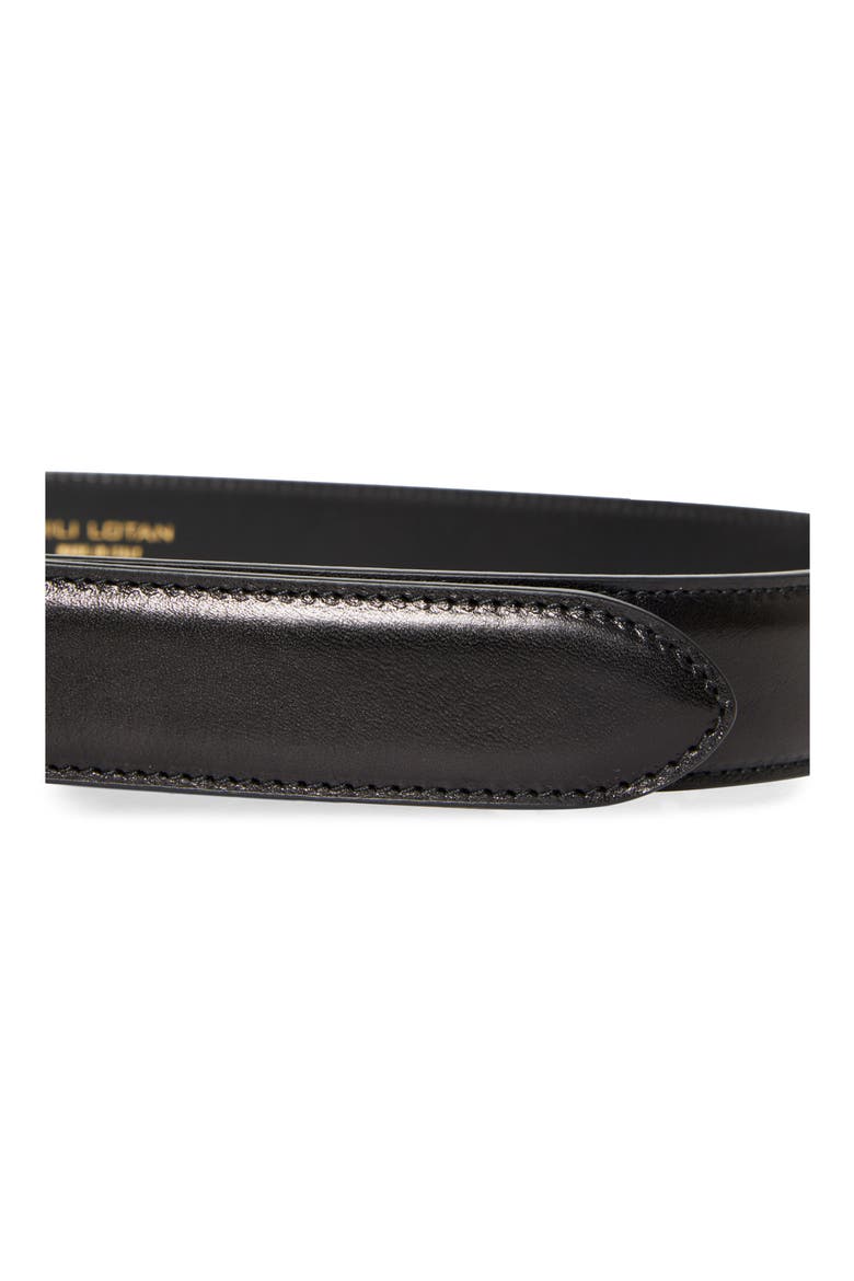 Gabriele Leather Belt, Alternate, color, BLACK W/ ANTIQUE GOLD BUCKLE