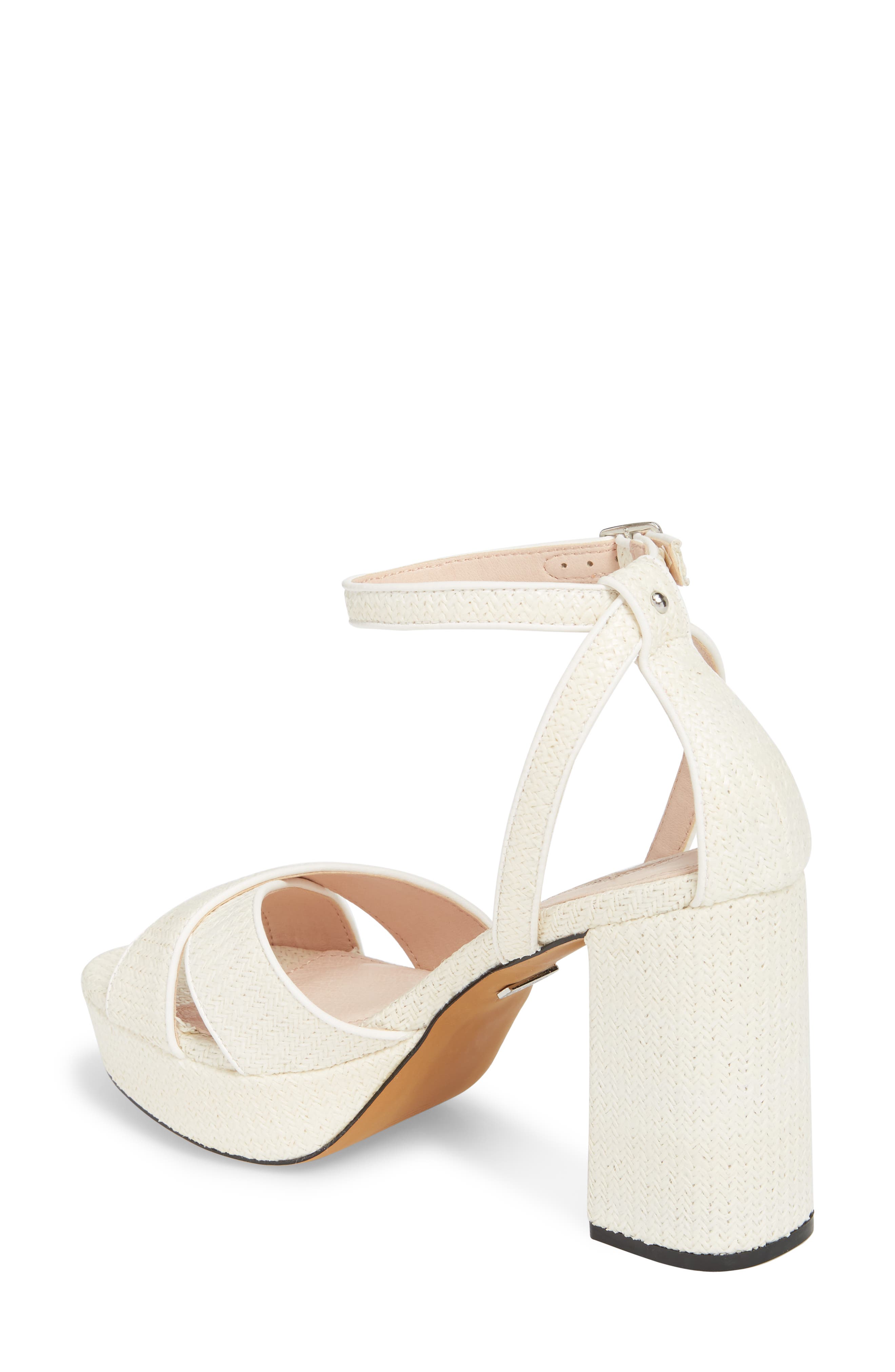 Topshop Leah Cross Strap Platform Sandal, Alternate, color, 