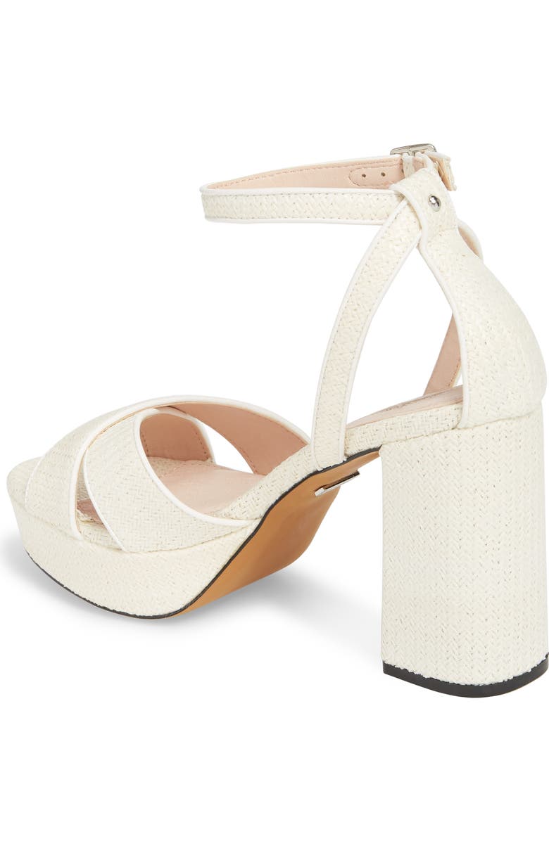 Topshop Leah Cross Strap Platform Sandal, Alternate, color,