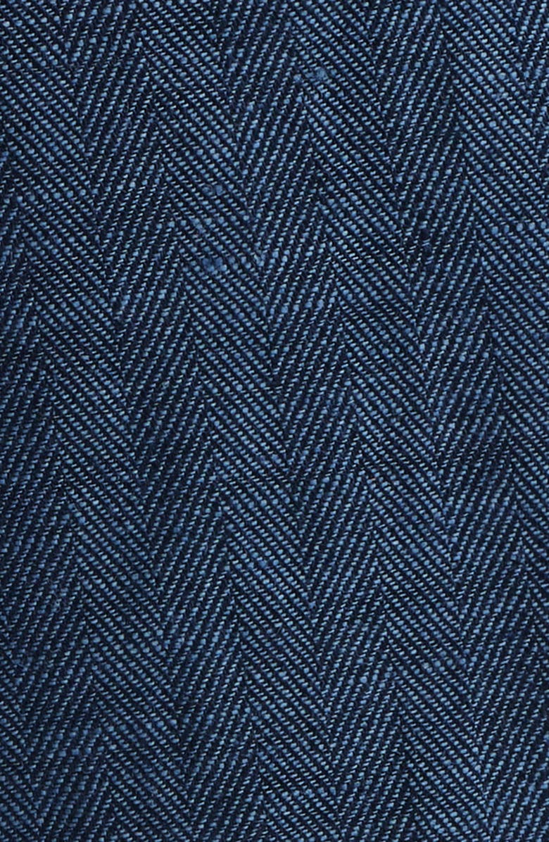 Bugatchi Linen Herringbone Chinos, Alternate, color, Navy