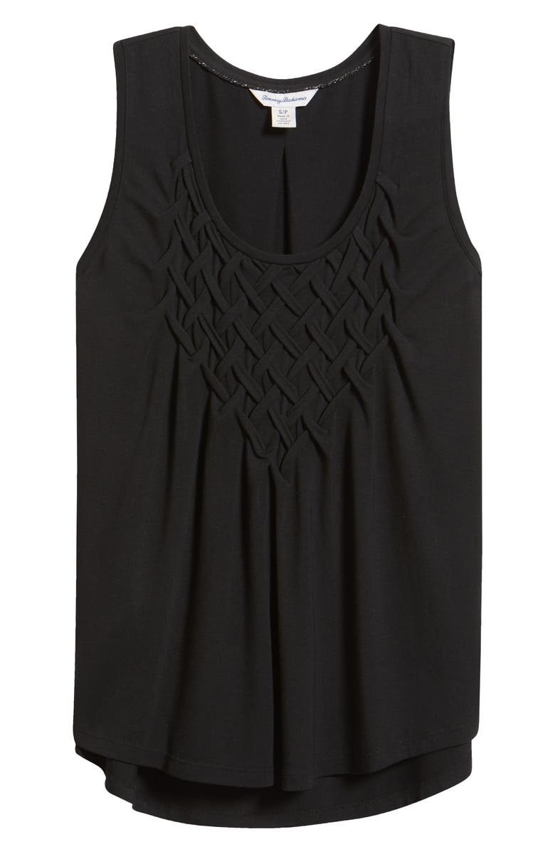 Tommy Bahama Kauai Lattice Tank Top, Alternate, color, Black