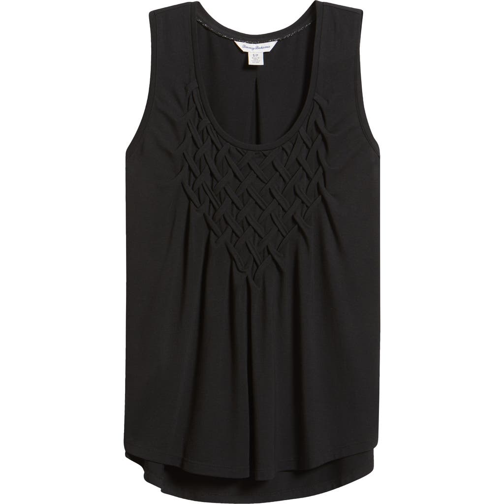 Tommy Bahama Kauai Lattice Tank Top In Black
