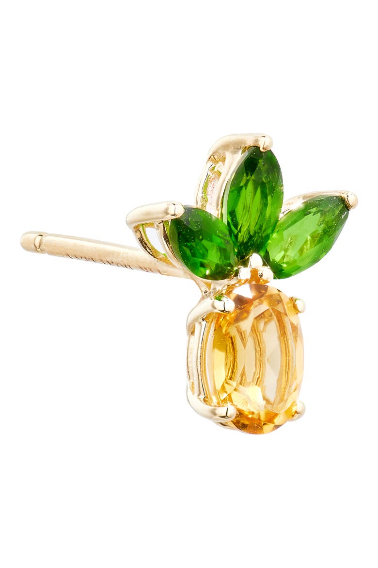 Pineapple Stud Earrings (Nordstrom Exclusive), Alternate, color, 14K YELLOW GOLD