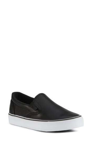 Lugz Clipper Slip-on Sneaker In Black/white