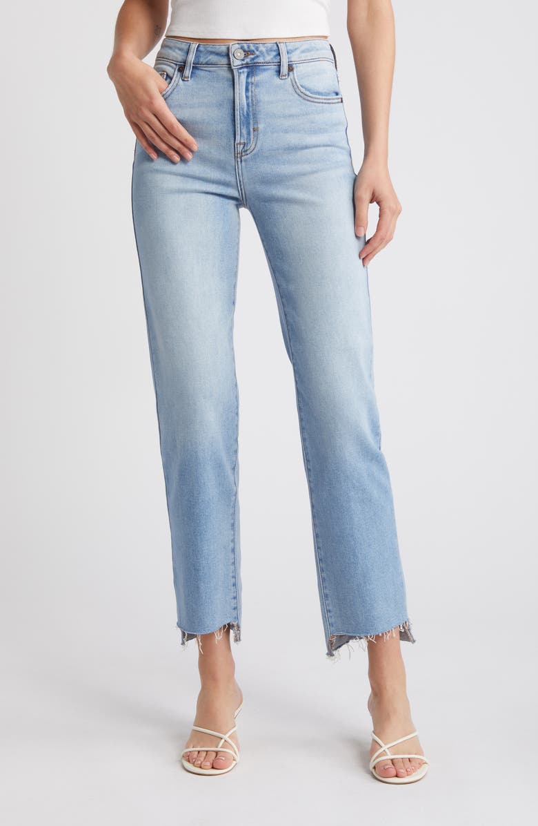 HIDDEN JEANS Raw Hem Straight Leg Jeans, Main, color,