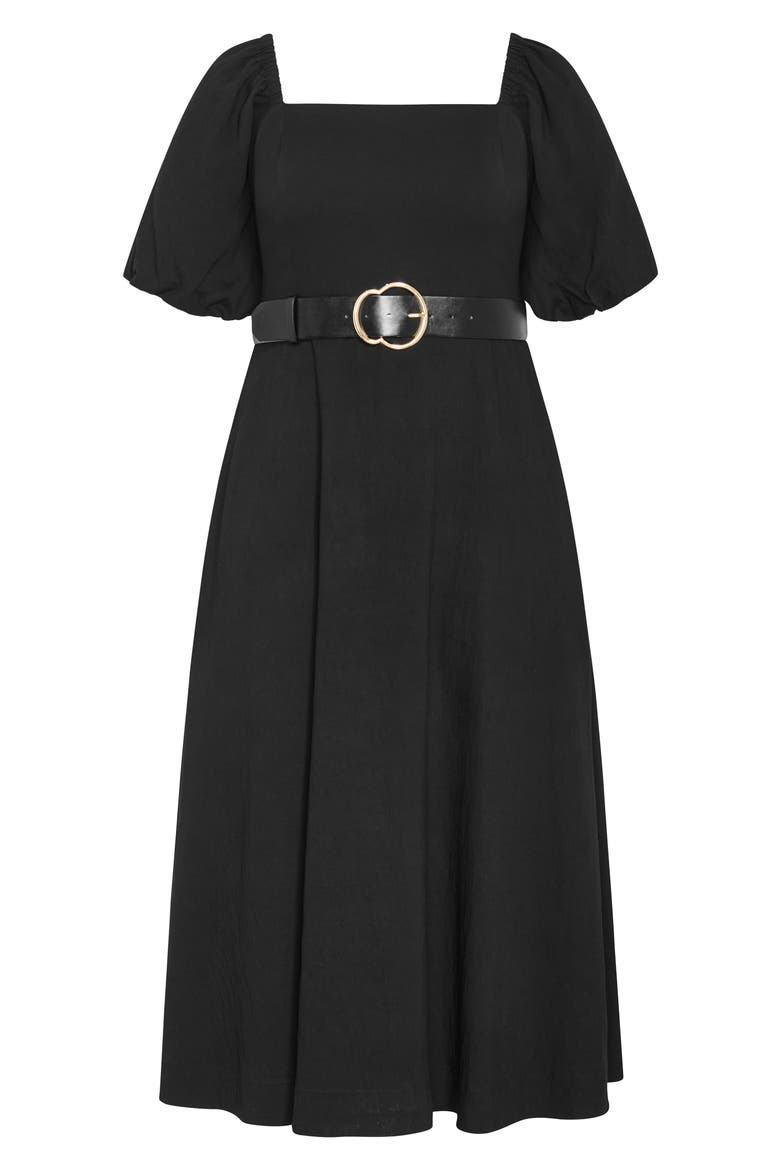 Collins Belted Maxi Dress, Alternate, color, BLACK