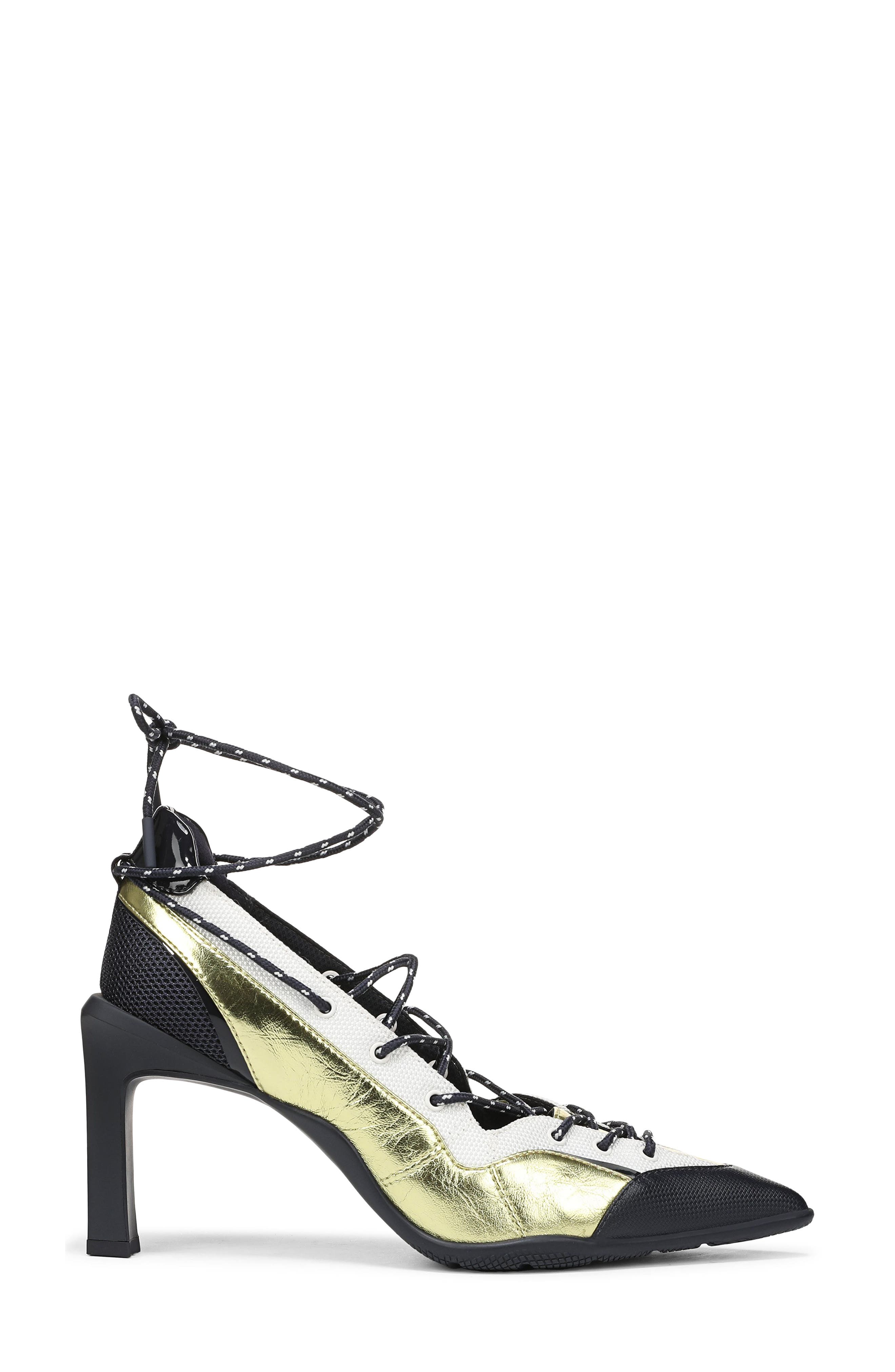 x June Ambrose Zyra Pointed Toe Sneaker Pump, Alternate, color, LIMELIGHT/ WARM WHITE/ NAVY