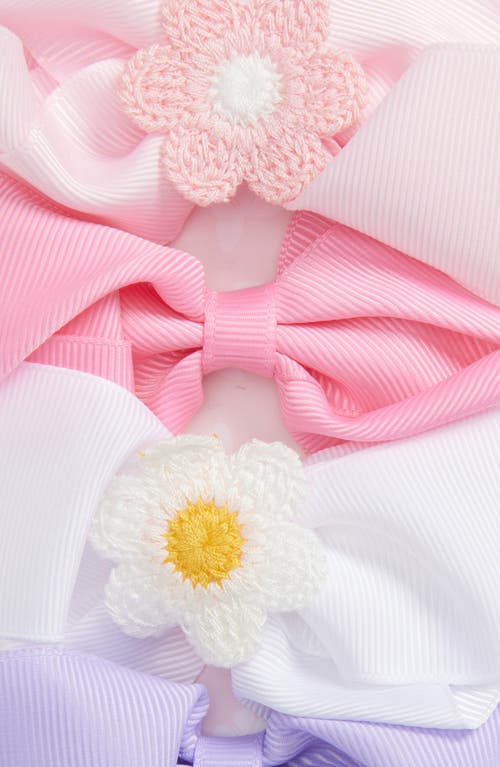 Capelli New York Kids' Assorted 4-pack Hair Bows In Pink Combo