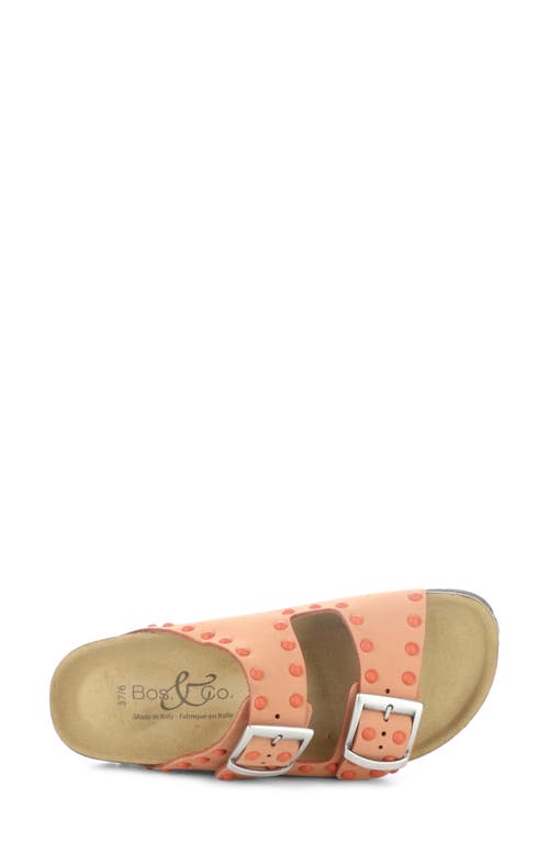 Bos. & Co. Perrin Studded Slide Sandal In Peach