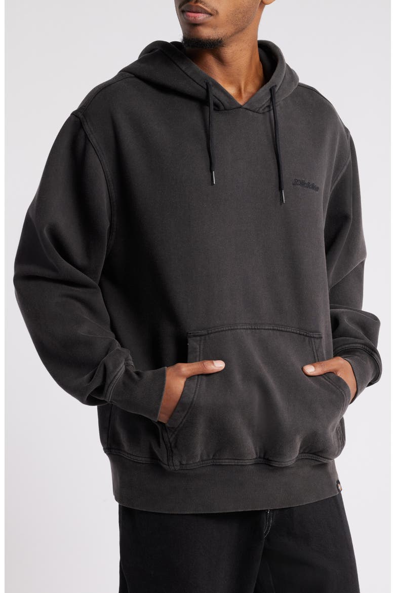 Fleece Hoodie, Main, color, BLACK