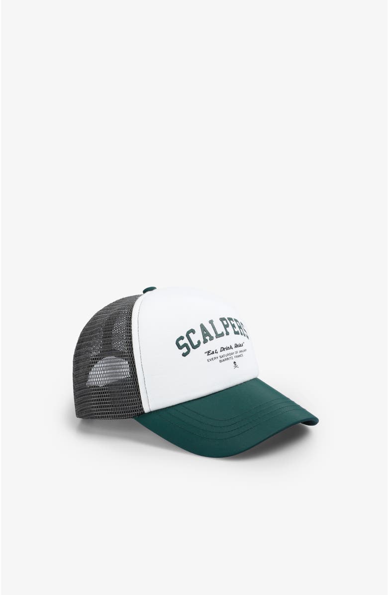 Scalpers P Drink Trucker Cap, Main, color, Green