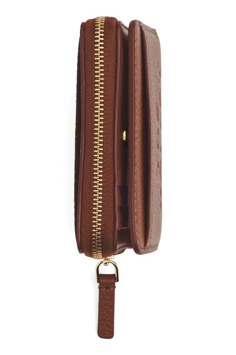 The Mini Leather Compact Wallet, Alternate, color, ARGAN OIL