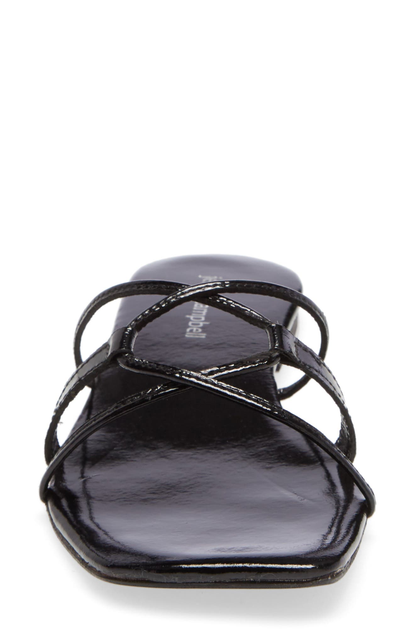 Addison Square Toe Slide Sandal, Alternate, color, BLACK PATENT