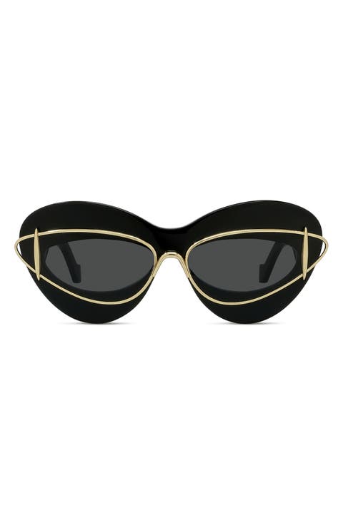 Double Frame 67mm Oversize Cat Eye Sunglasses