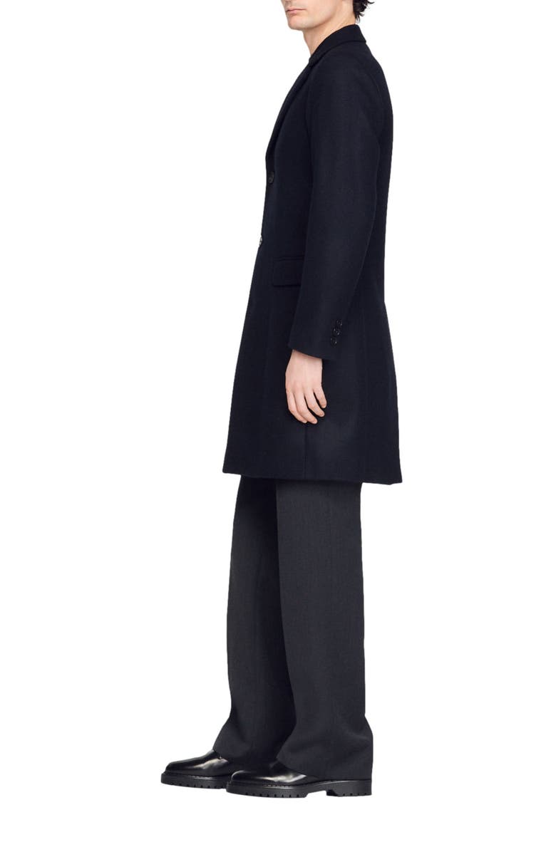 SANDRO Wool and cashmere coat, Alternate, color, 