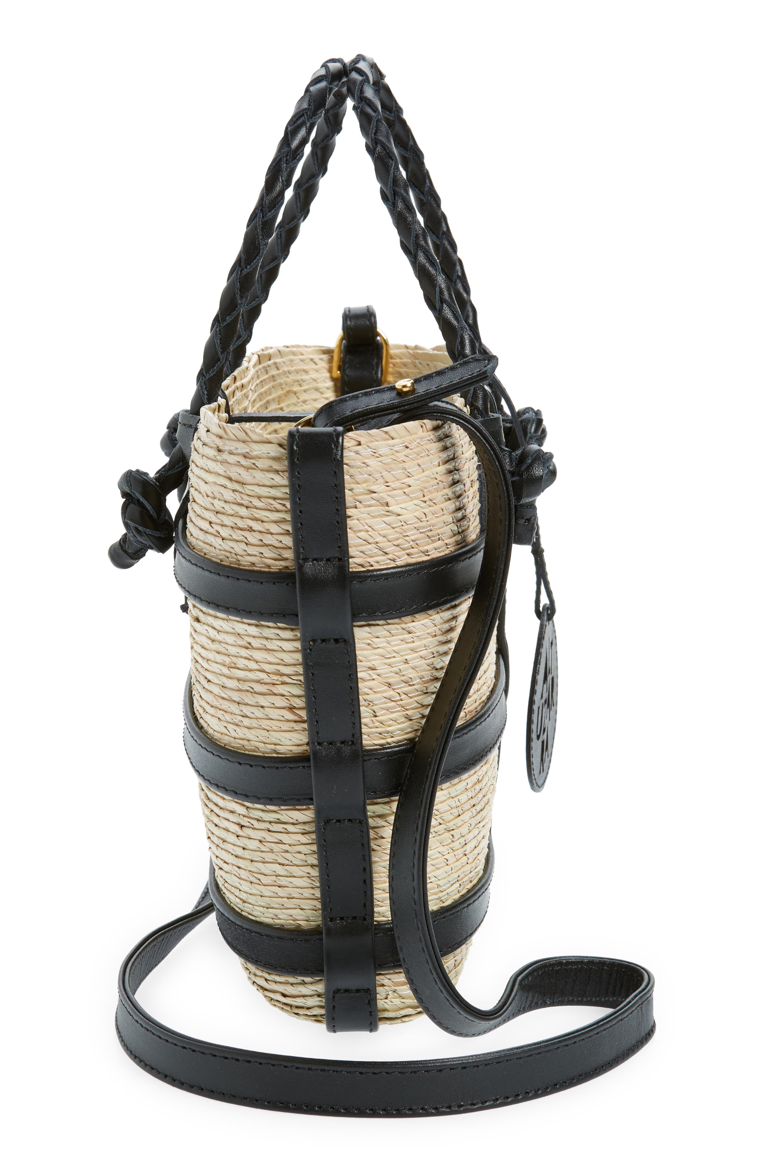 Altuzarra Mini Watermill Woven Palm Tote, Alternate, color, 