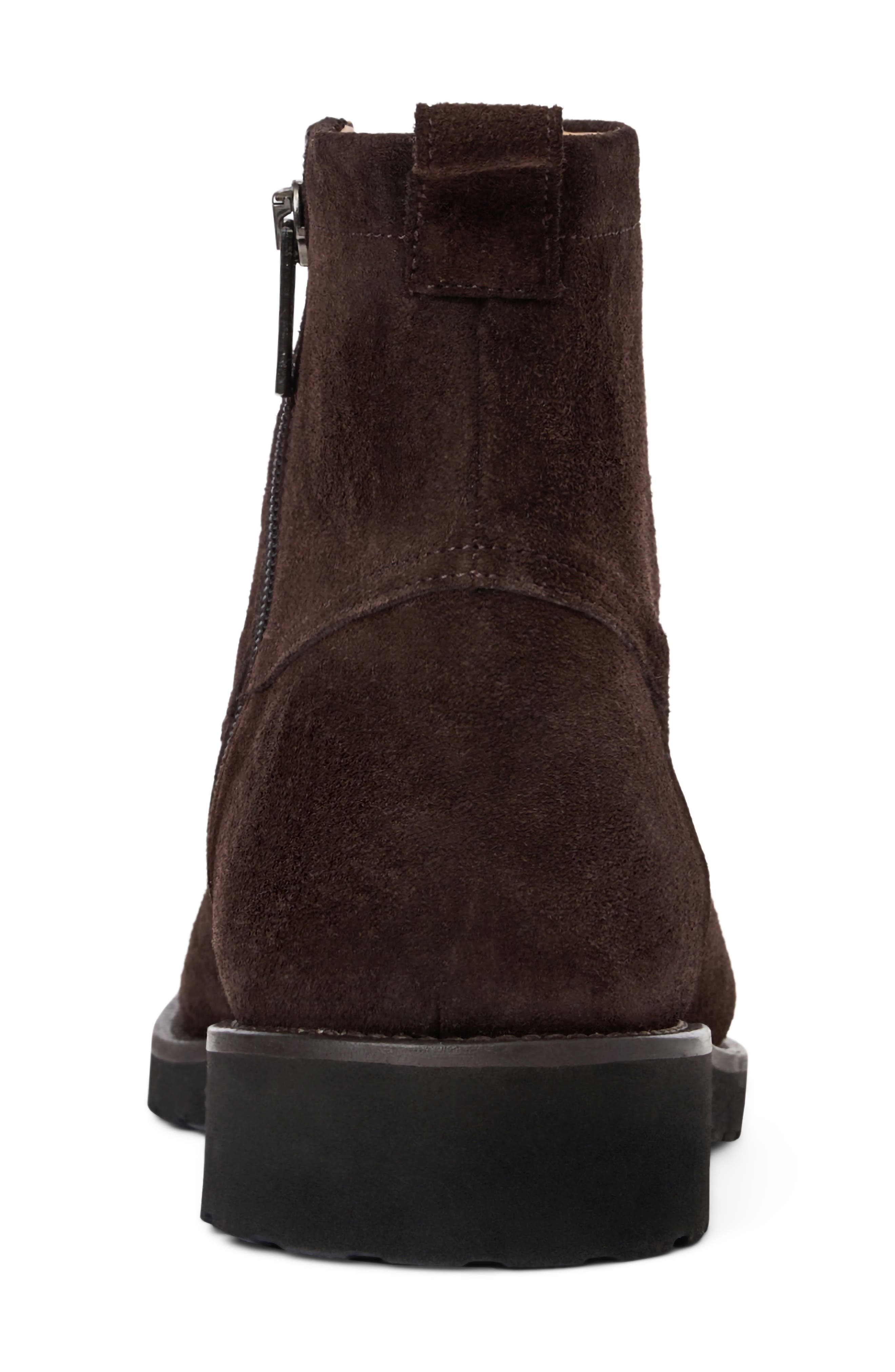 Zante Leather Boot, Alternate, color, DARK BROWN SUEDE