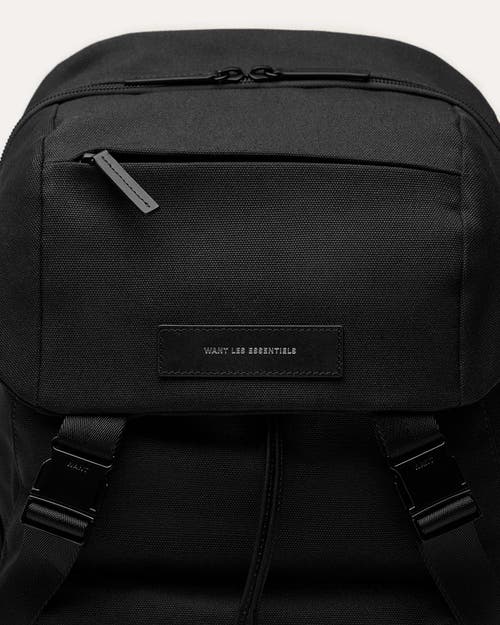 Want Les Essentiels De La Vie Want Les Essentiels Bishop Organic Cotton Canvas Backpack In Black