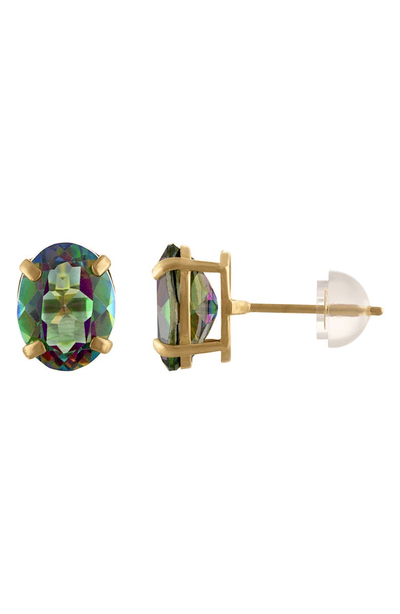 FUZION CREATIONS Mystic Topaz Stud Earrings, Main, color,