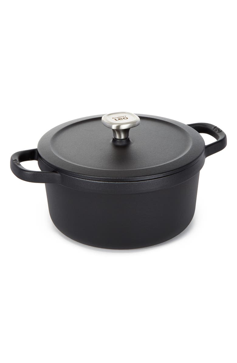 BergHOFF Leo Graphite 6-Quart Cast Iron Stock Pot, Alternate, color, Black