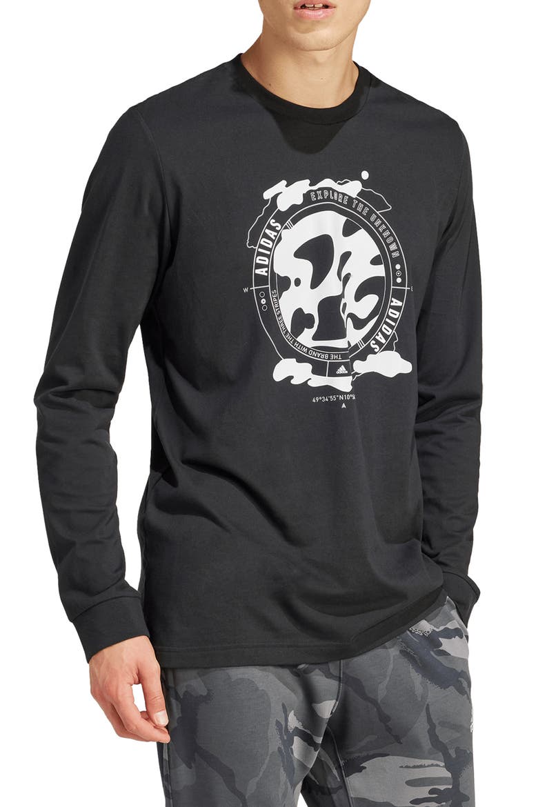Sportswear City Long Sleeve Cotton Escape Town Graphic T-Shirt, Main, color, BLACK