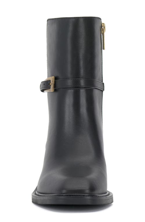 Vince Camuto Gali Womens Buckle Leather Booties In Black