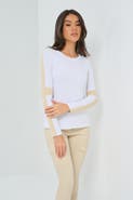 Anatomie Kensley Contrast Sleeve Pima Top