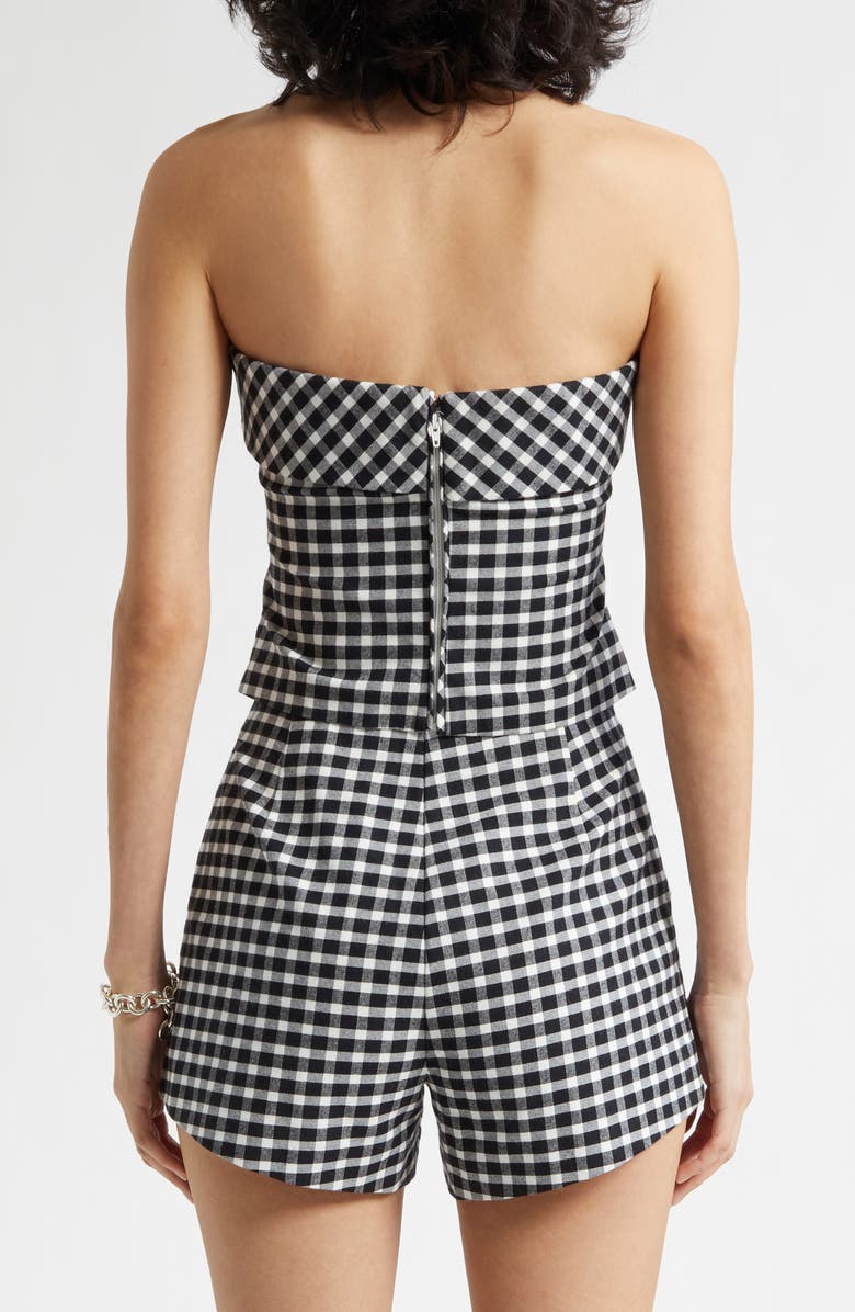 POSSE Chiara Strapless Stretch Cotton Top, Alternate, color, Black/ White