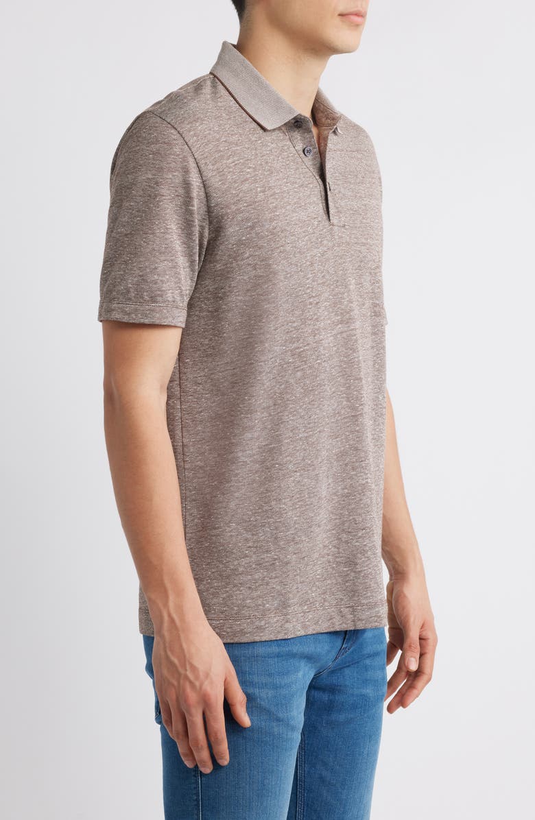 BOSS Press Cotton and Linen Polo, Alternate, color, 