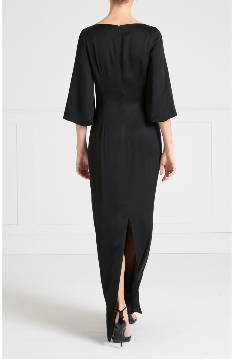 Temperley London Lana Sleeved Gown, Alternate, color, Black