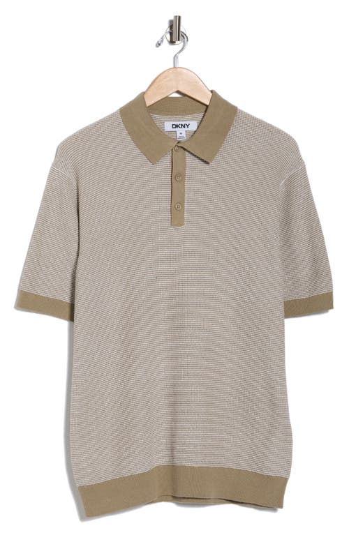 Dkny Sportswear Skyscraper Cotton Polo Sweater In Gray
