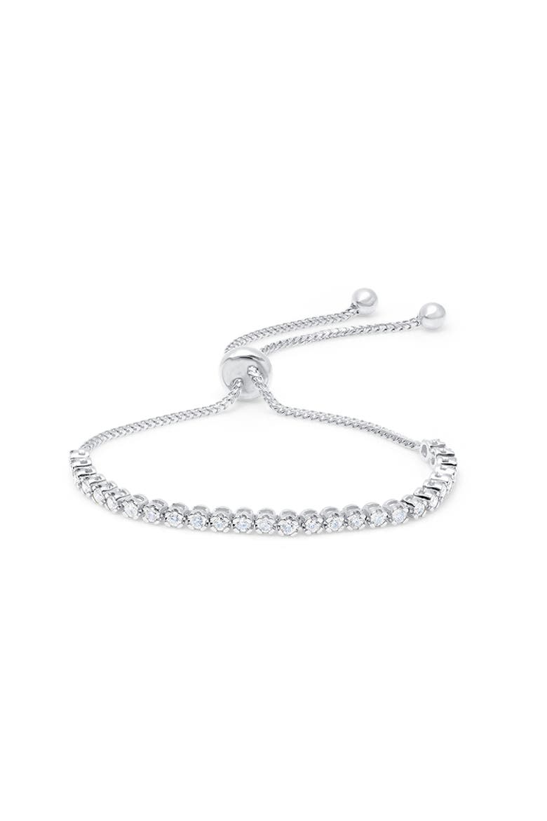 Diamond Bolo Bracelet in White, Main, color, White Gold