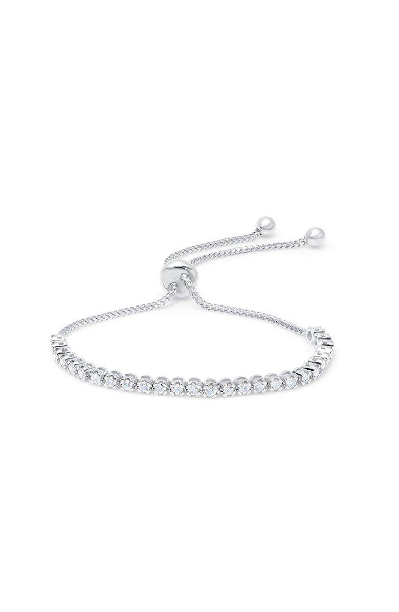 Graziela Diamond Bolo Bracelet in White, Main, color, White Gold