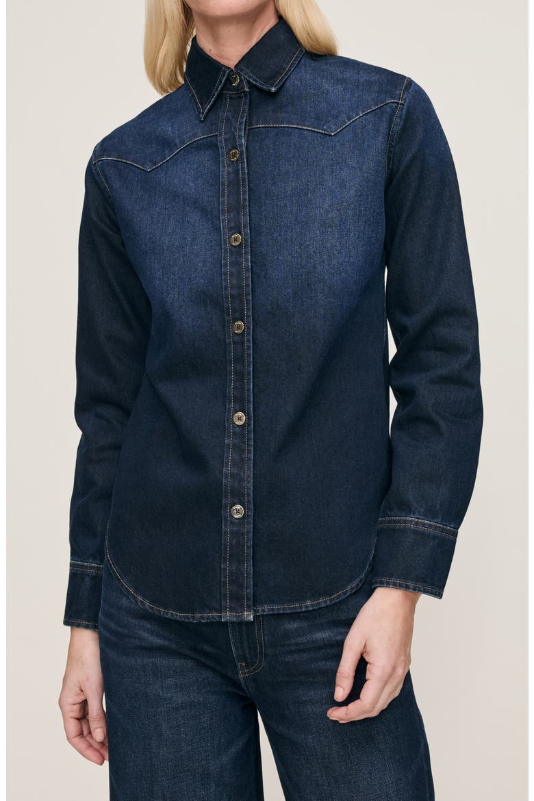 Ines Denim Button-Up Shirt, Main, color, VENTURA