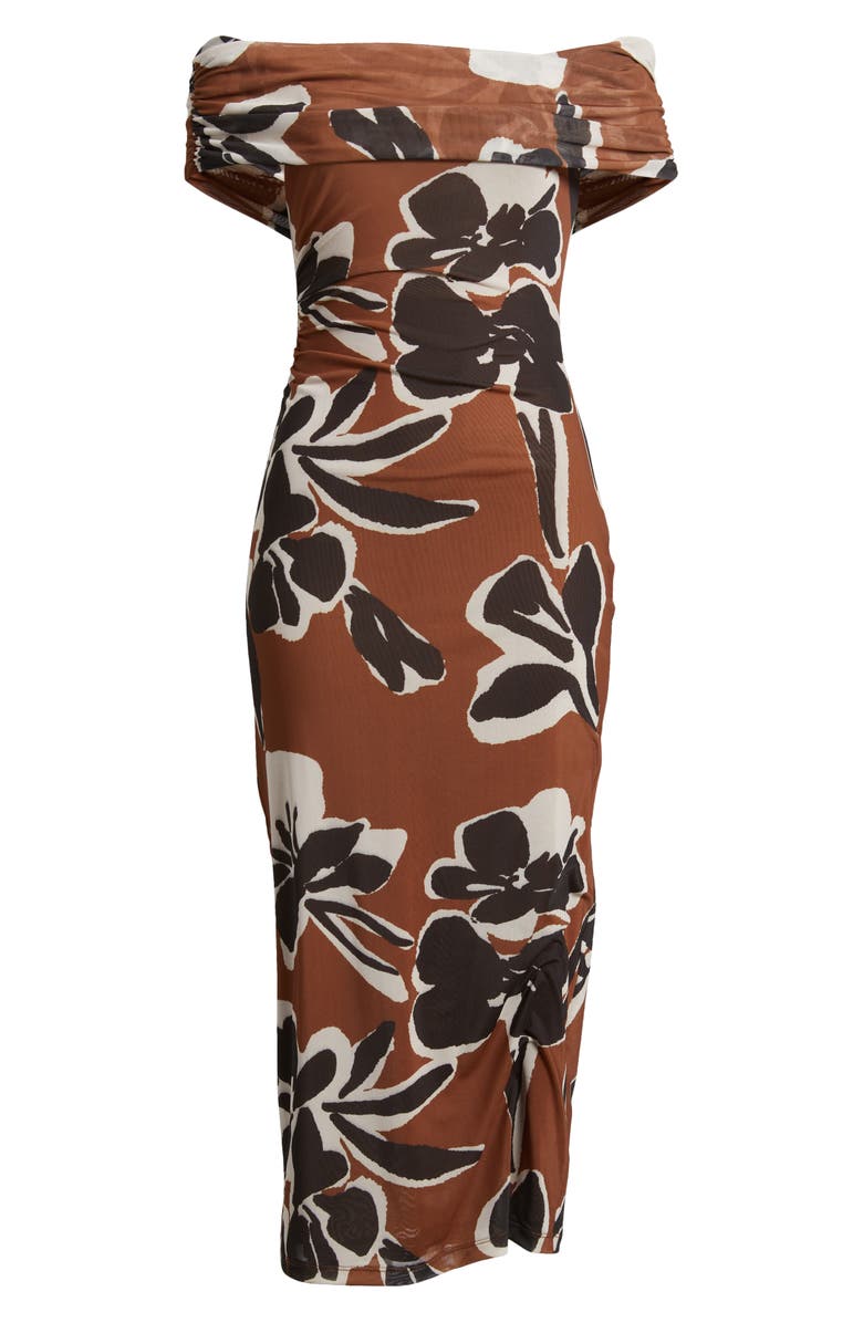 Cleobella Cordelia Off the Shoulder Maxi Dress, Alternate, color, Smoked Clover