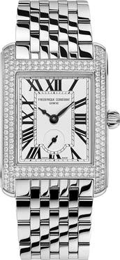 FREDERIQUE CONSTANT Classic Carrée Diamond Bracelet Watch, 25.2mm x 36mm