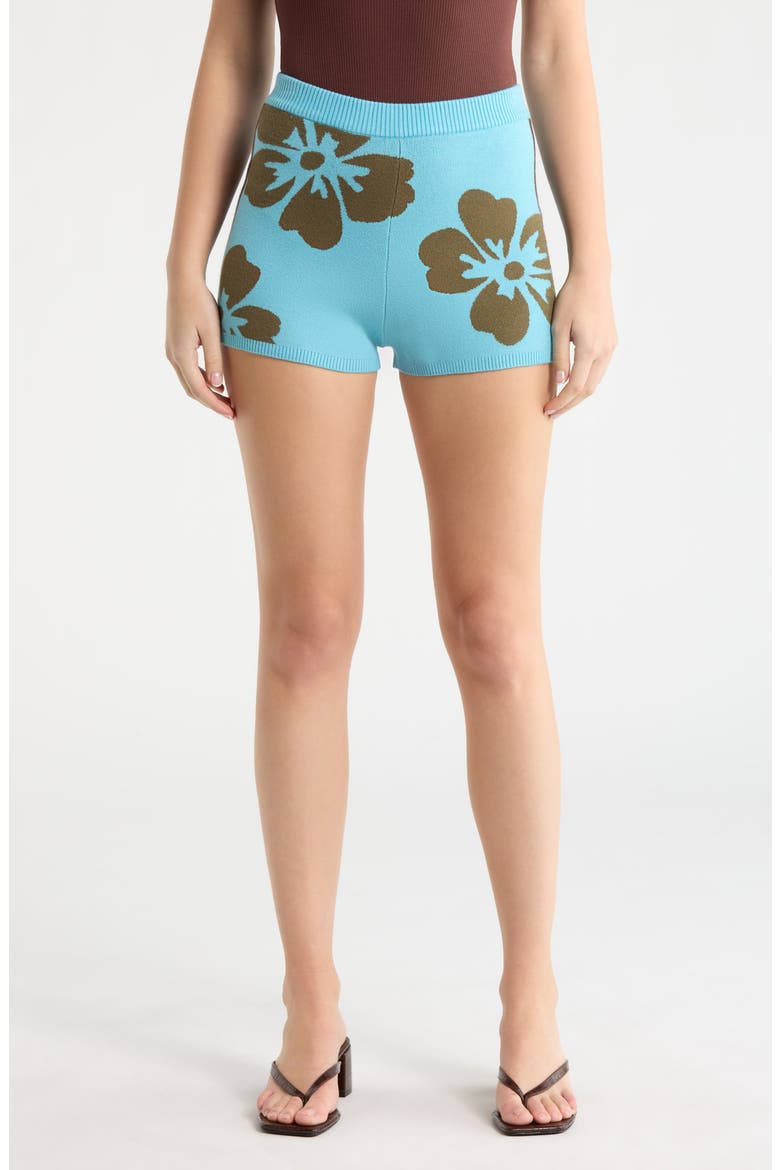 Last Summer Knit Shorts, Main, color, OCEAN SPRAY