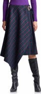 Avec Les Filles Plaid Scarf Midi Skirt