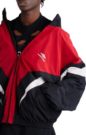 Balenciaga 3B Sports Icon Off the Shoulder Track Jacket