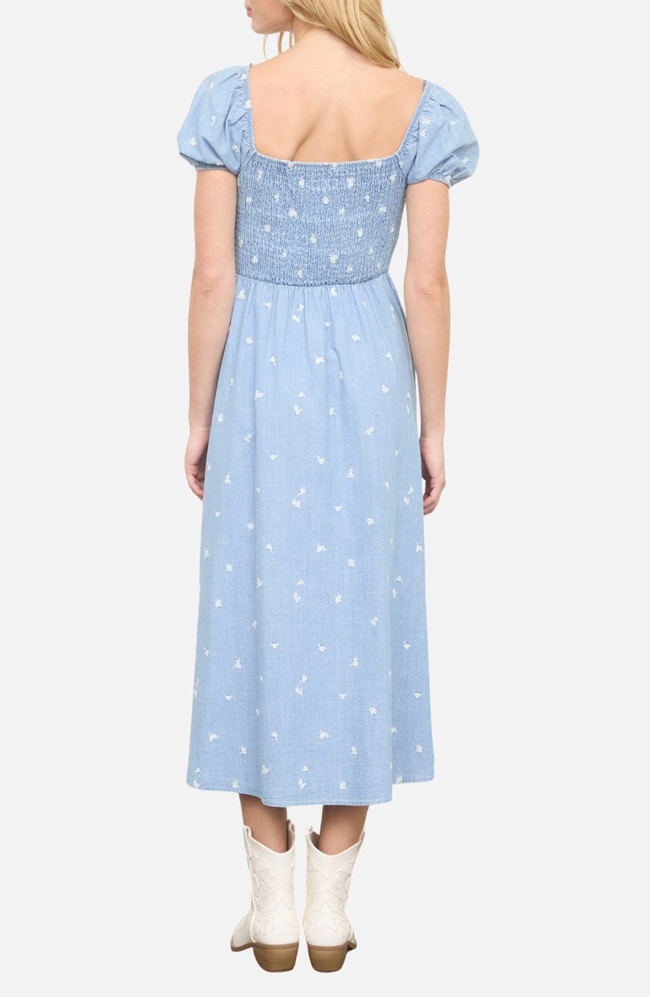 Ditsy Chambray Midi Dress - image 2