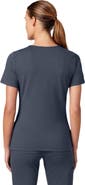 JAANUU Cesi Women's 2-Pocket Slim Knit V-Neck Scrub Top