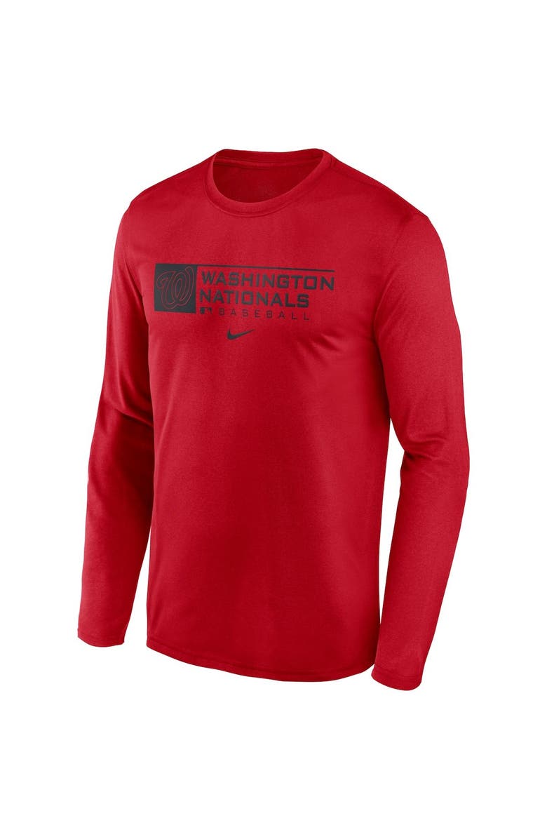Nike Men's Nike Red Washington Nationals Authentic Collection Performance Long Sleeve T-Shirt, Alternate, color, 