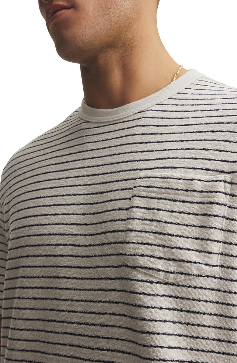 Under Armour Icon Stripe Relaxed Fit Cotton Blend Terry T-Shirt, Alternate, color, Summit White