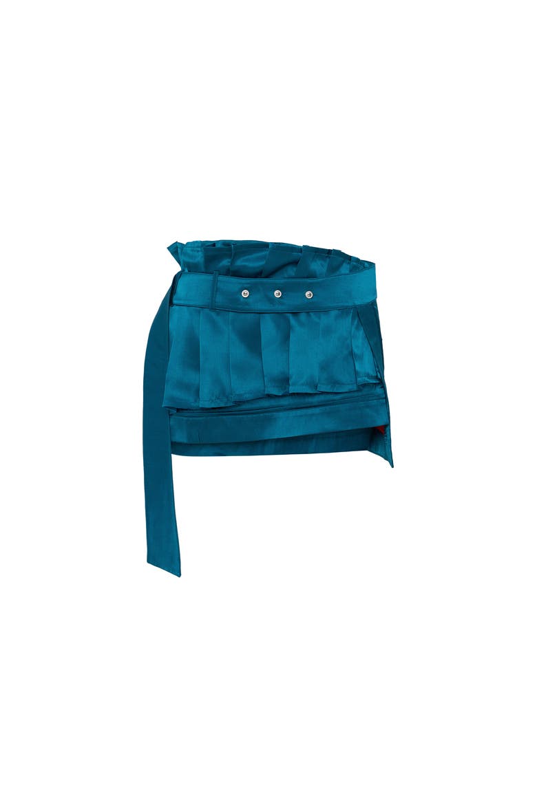 Pure Silk Super Mini Skirt, Main, color, BLUE