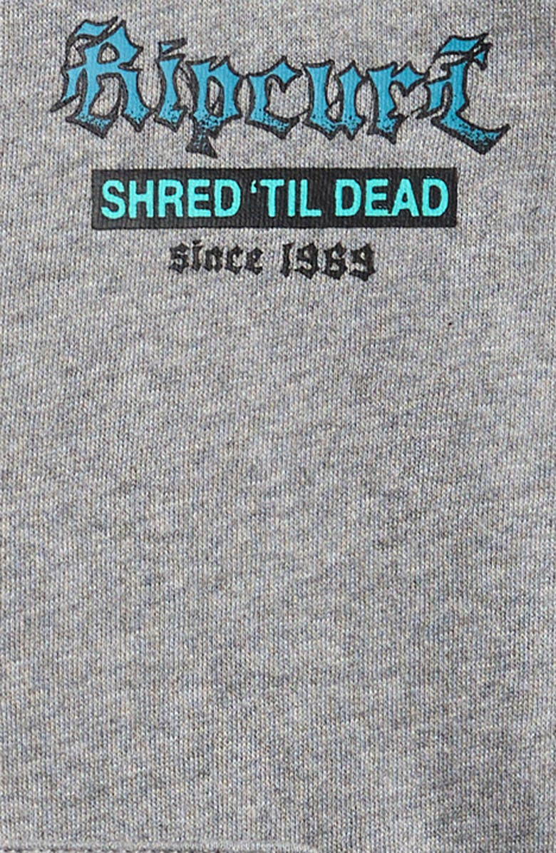 Rip Curl Kids
Shred Until Dead Graphic Zip-Up Hoodie, Alternate, color, Grey Marle
