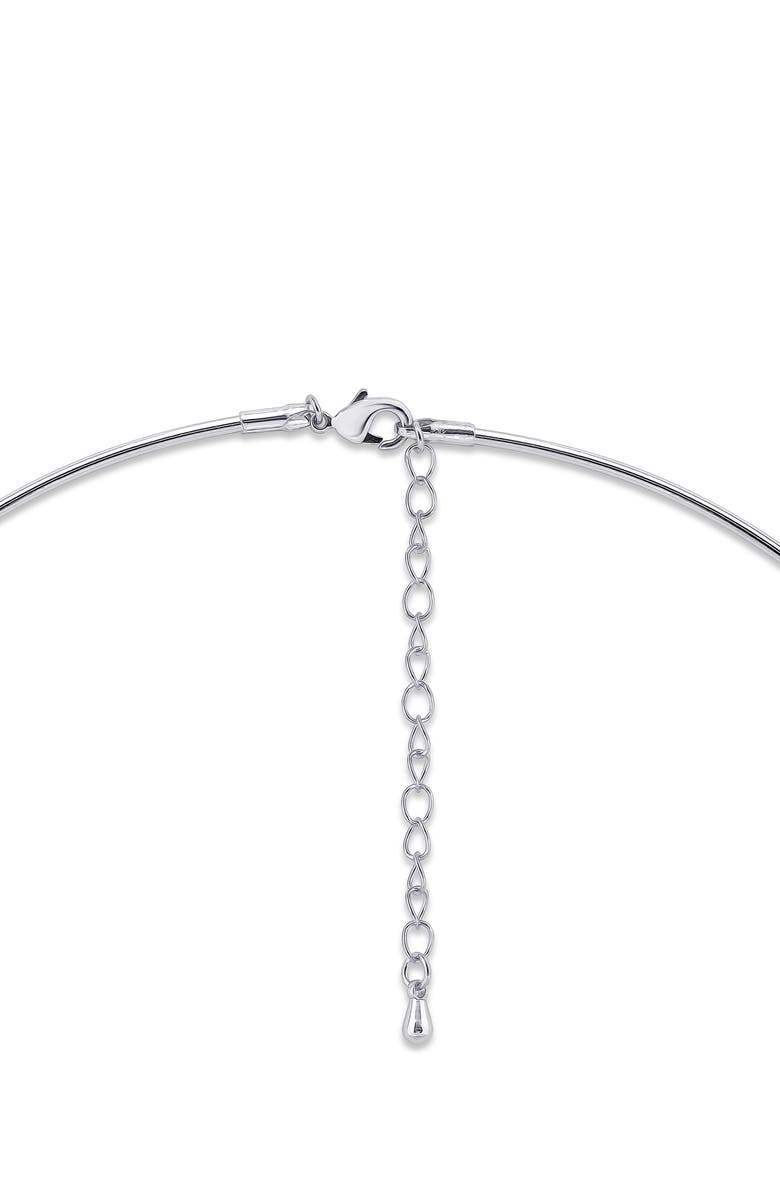 Christian Siriano New York Cubic Zirconia Pavé Pendant Collar Necklace, Alternate, color, Silver