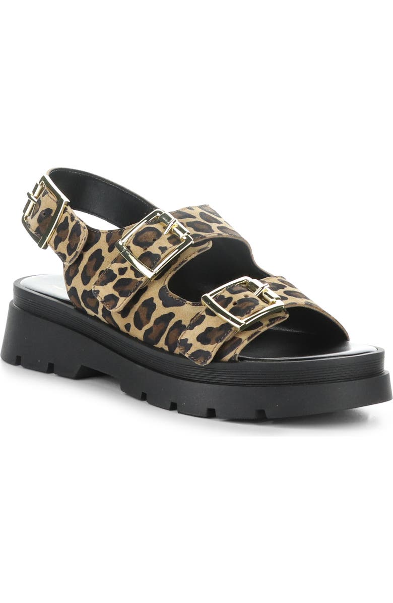 Bos. & Co. Cipher Slingback Platform Sandal, Main, color, Leopard