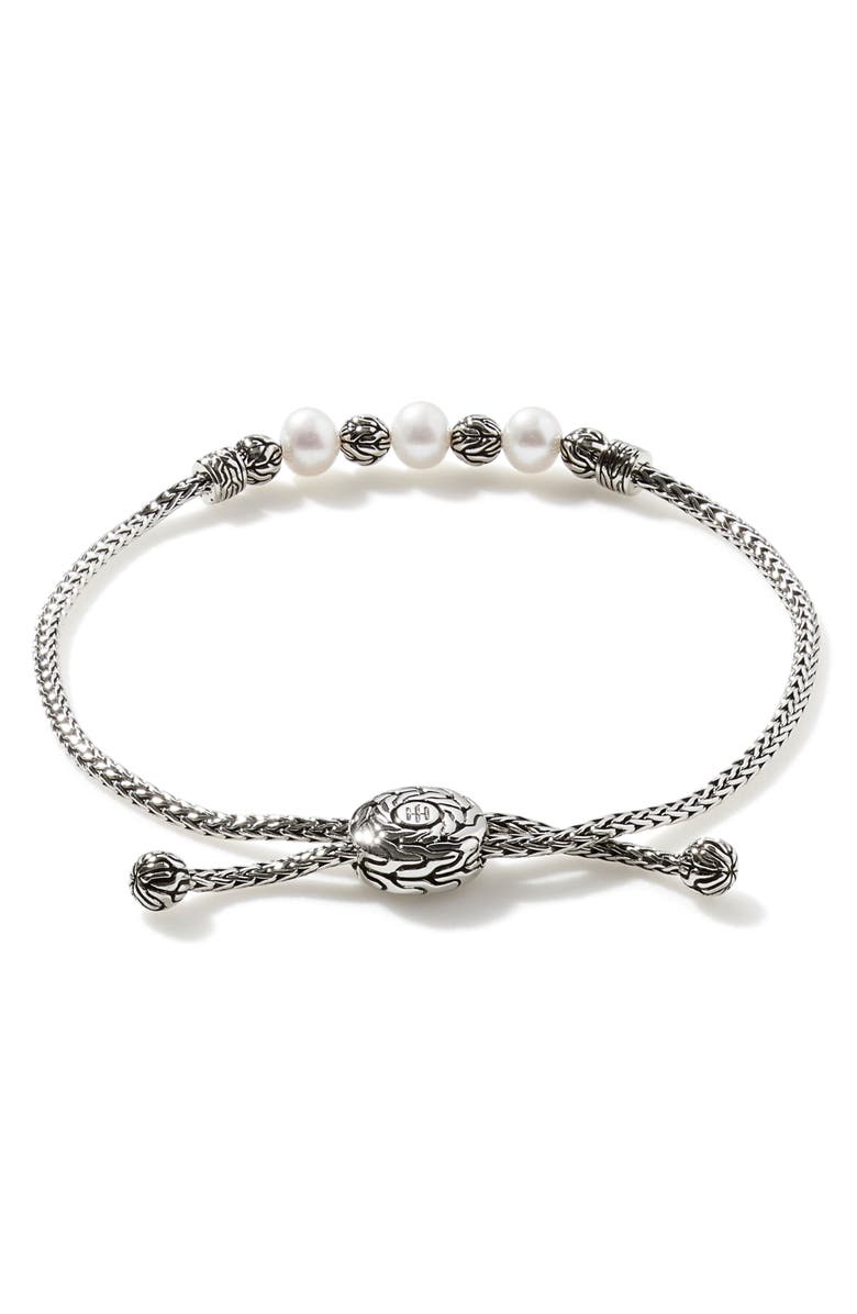 John Hardy Classic Chain Pearl Pull Through Bracelet, Alternate, color, 