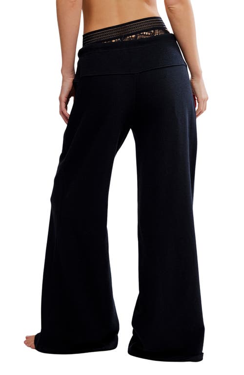Free People Staycation Lounge Pants In Black