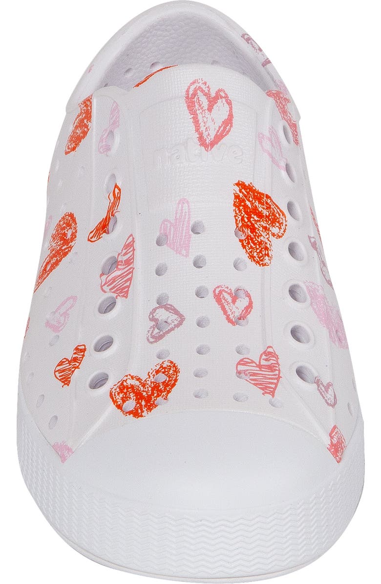 Native Shoes Jefferson Water Friendly Perforated Slip-On, Alternate, color, Shlwht/Shlwht/Hrtgraff